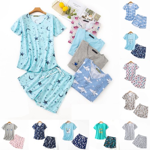 Ladies pyjama set print pjs - set,
