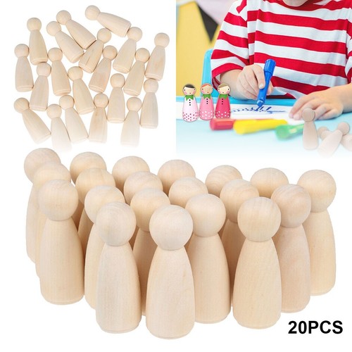 20pcs 65mm wooden doll peg - 65mm,