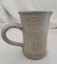 Jug in Pottery French Country Farmhouse Brown & Pale Green Heavy  Ribbed Stamped
