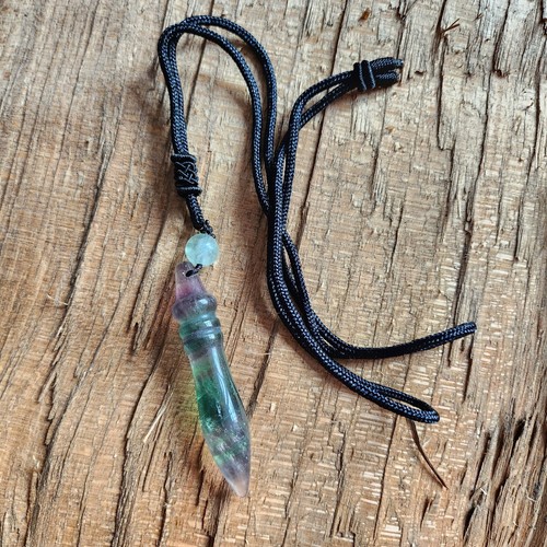 Rainbow fluorite necklace - fluorite,
