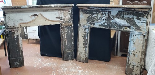 Pair art nouveau fireplace - pair,