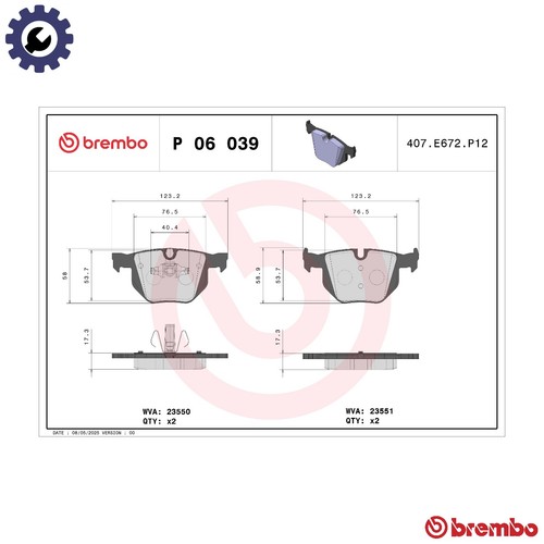 Brake pad set - brake, disc