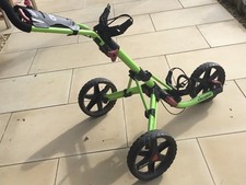 CLICGEAR Green Push Golf Trolley-Fully folding