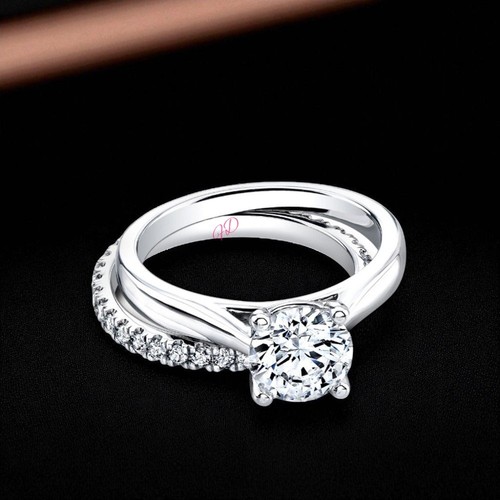 Platinum diamond ring set lab - ring,