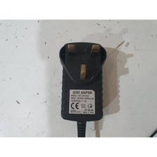 YGY-091000 AC/DC Adapter Black 9-Volt 1.0A 50/60Hz Compact Wall Mounted UK Plug