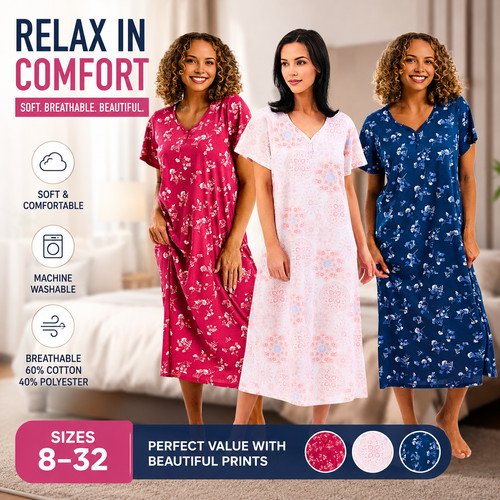 Ladies nighties nightdress - ladies,