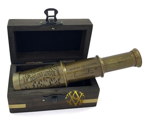 Brass pocket spyglass - pocket,
