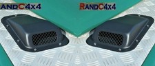 DA4000.01 Land Rover Defender Raised Wing Top Air Intake Grill Black Metal PAIR