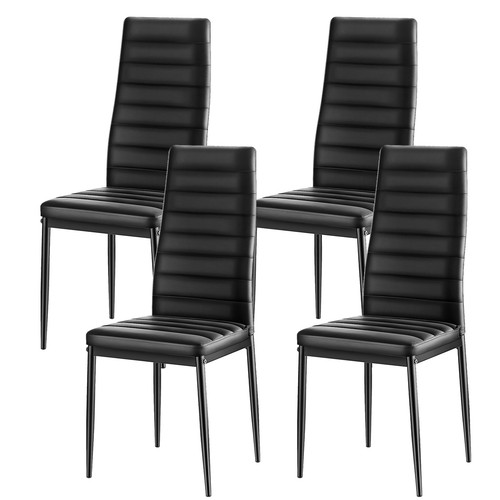 Set leather dining chairs - of,