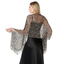 Sparkly Sequin Scarf Christmas Party Evening Scarves Shawl Wrap