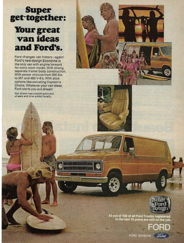 1976 ford econoline - ford, beach