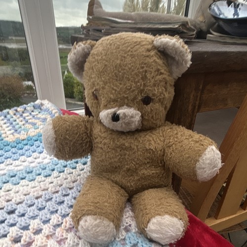 Vintage old teddy - bear, found
