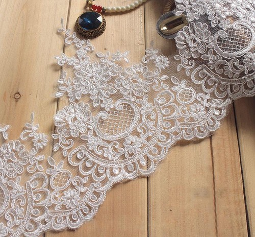 Embroidery bridal dress edging - embroidery,