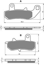 Brake Disc Pads Rear R/H