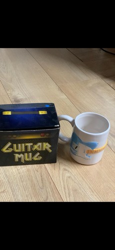 Blue guitar mug ceramic - mug,