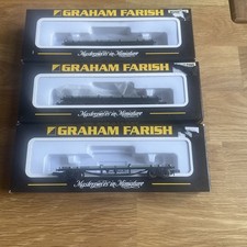 3 x 373-926 Graham Farish N Gauge 30T Prawn Bogie Bolster BR Grey Boxed Mint
