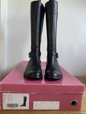Duo Black Leather Knee-High