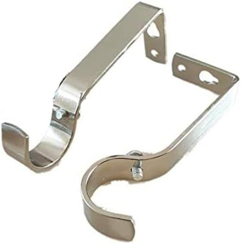 Silver curtain rod brackets - curtain,