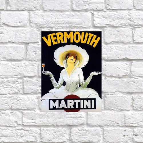 Vermouth martini retro tin - vermouth, martini,