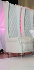 BEAUTIFUL HIGH BACK WEDDING THRONE CHAIRS -£100 EACH, £180 FOR PAIR - HIRE ONLY