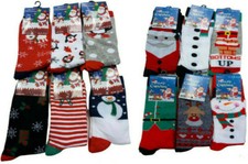 3,6,12 Pairs Gents Socks Santa
