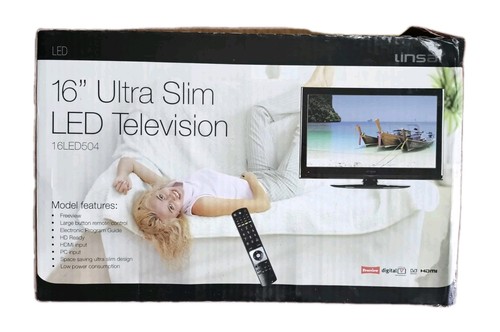 Linsar slim dvd combi - 16", tv