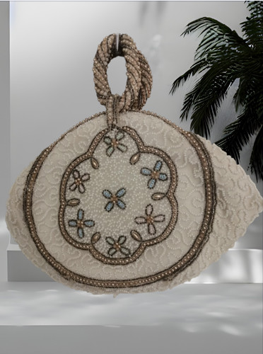 Vintage beaded clutch - clutch, purse