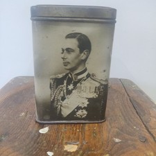 Vintage 1937 king George VII coronation biscuit tin by E.I. co Ltd rare !!