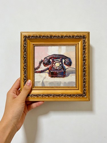Rotary dial telephone pastel - telephone,