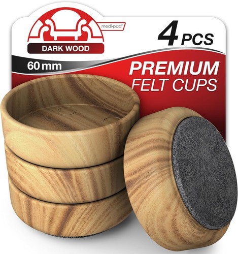 Medipaq felt castor cups - castor, for