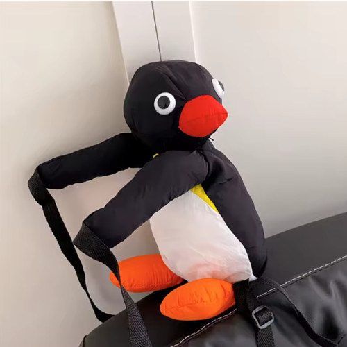 Cute penguin plush backpack - penguin,