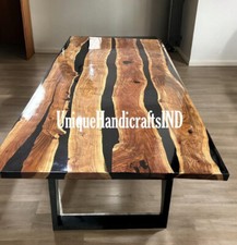 Black epoxy table dining - epoxy,