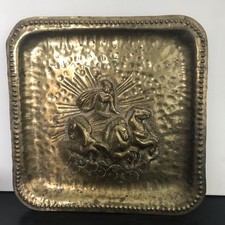 Brass hammered wall hanging - brass,