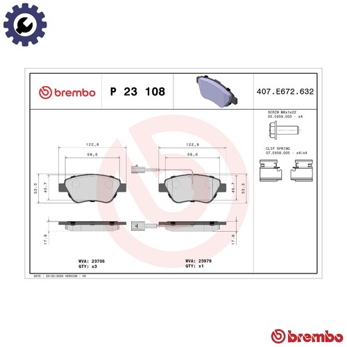 Brake pad set disc - brake, 23