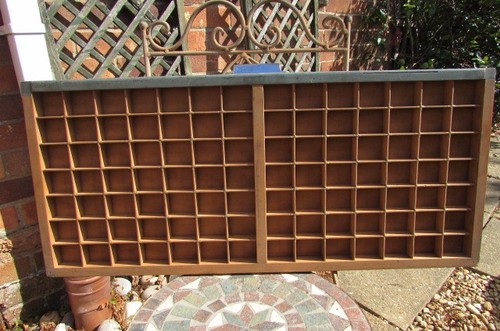 Vintage wooden printers tray - printers,