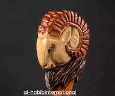 Hand craved ram handle wooden