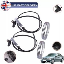 2x Rear Wheel ABS Speed Sensor For BMW 1 Series E81 E82 E87 E88 + 2 ABS Ring Kit