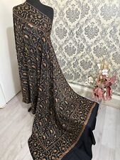 100% pure toosh pashmina shawl  45/90 “  hand embroidered very light weight  w