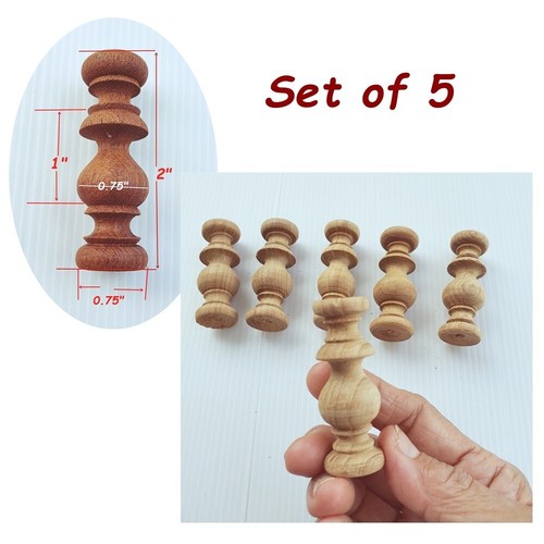 Lathe wood vase shape - 2”,