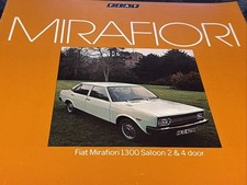 The fiat mirafiori - fiat, saloon