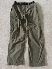**Mens CRAGHOPPERS Dark Khaki Walking Trousers (size L or 34”)**