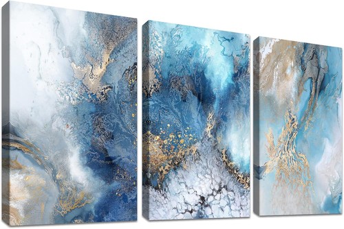 Set wooden framed canvas - set, of