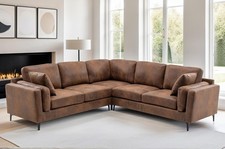 Modern Tan Brown 5-Seater L