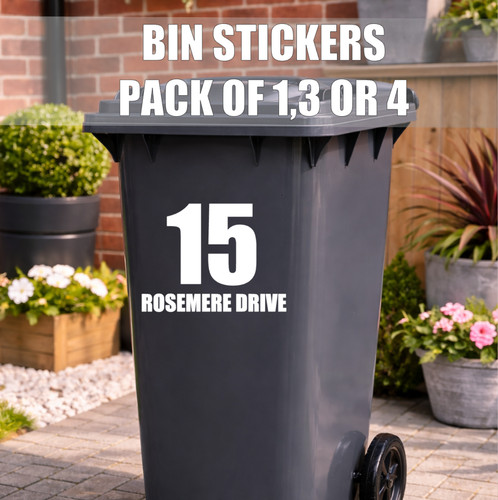Personalised bin number - personalised,