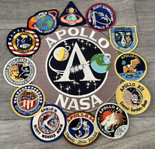 NASA Apollo Moon Missions 2-7" Iron Sew On Patch Badges Embroidered AB Emblem