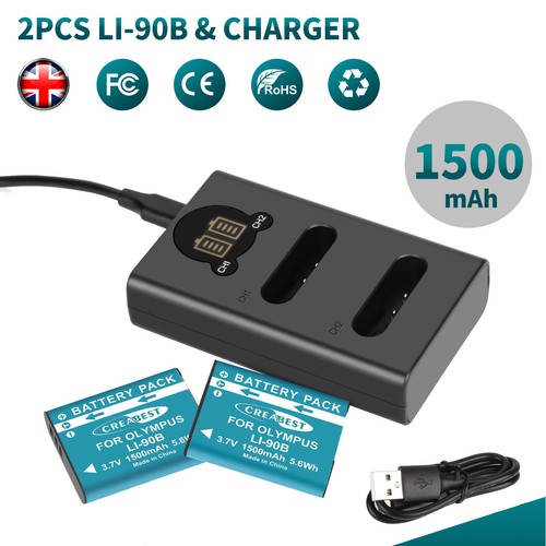 90b 92b battery - 2x, li-90b