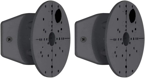 Black steel corner mounting - black,