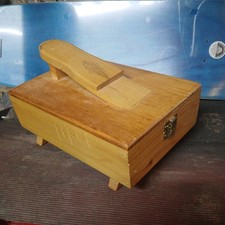 Shoe shine box with  brown and
