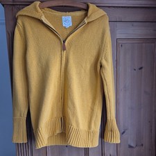 White Stuff Size UK 10 Full Zip Hoodie Jumper In Mustard  