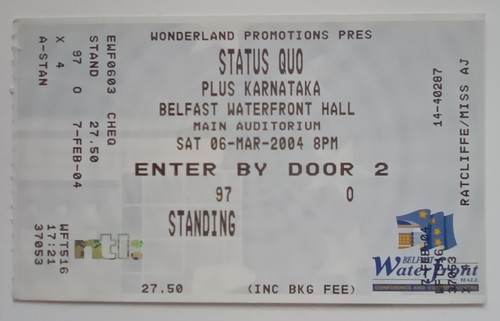 Status quo concert ticket stub - status,